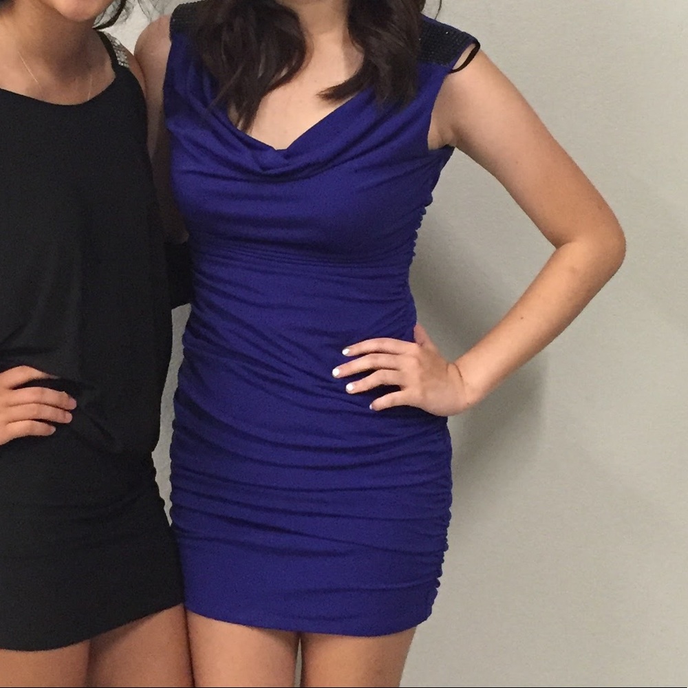Royal Blue Bodycon Cocktail Dress